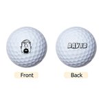 Personalized Comic Style Character  Golf Ball with Name Training Competition Birthday Gift for Golf Player