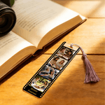 Personalized 4 Film Photos Acrylic Bookmark with Text and Tassel Reading Supplies Birthday Gift for Family Friends