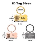 Porte-nom personnalisé en forme d'os avec texte gravé Cadeau d'anniversaire pour les propriétaires de chiens