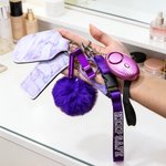 Personalized Multi-functional Star Softball Baseball Safety Keychain Set with Strap and Lamp Birthday Gift for Women