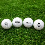 Personalized Comic Style Character  Golf Ball with Name Training Competition Birthday Gift for Golf Player