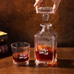 Personalized Sippy Cup Whiskey Decanter with Engraved Name Retirement Father's Day Birthday Gift for Father Bartenders