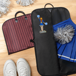 Personalized Cartoon Cheerleading Character Waterproof Hanging Garment Bag with Name Daily Training Rehearsals Travel Accessory Gift for Cheerleaders