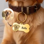 Porte-nom personnalisé en forme d'os avec texte gravé Cadeau d'anniversaire pour les propriétaires de chiens