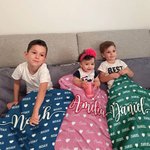 Gepersonaliseerde Hart Icoon Meer­kleurig Zacht Deken met Naam Verjaardag Kerstcadeau voor Jongens Meisjes en Familie