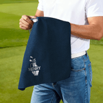 Personalized Embroidered Golf Theme Design Waffle Sport Towel with Name Initial and Carabiner Clip Golf Club Daily Training Gift for Golf Lovers