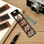 Personalized 4 Film Photos Acrylic Bookmark with Text and Tassel Reading Supplies Birthday Gift for Family Friends