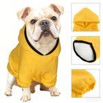 Personalized 3D Cartoon Dog Soft Warm Puppy Dog Hoodie Clothes with Name and Text Birthday Gift for Pet Lover Owner