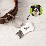 Porte-nom personnalisé en forme d'os avec texte gravé Cadeau d'anniversaire pour les propriétaires de chiens