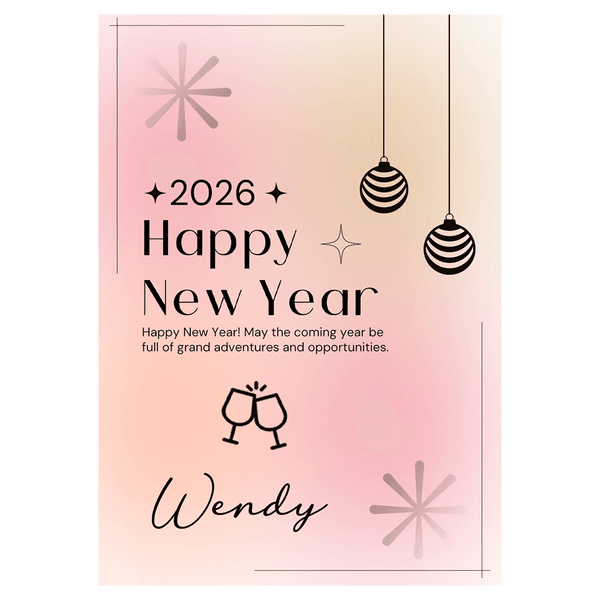 Cheers to The New Year Ecard