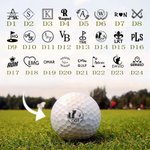 Sello personalizado para pelota de golf con inicial en monograma a color con caja de almacenamiento regalo de cumpleaños para golfistas