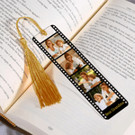 Personalized 4 Film Photos Acrylic Bookmark with Text and Tassel Reading Supplies Birthday Gift for Family Friends