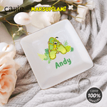 Personalized Long-Tailed Marsupilami Initial Name Ceramic Trinket Jewelry Dish Daily Use Birthday Gift for Girlfriend Wife | Callie × Marsupilami®