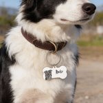 Porte-nom personnalisé en forme d'os avec texte gravé Cadeau d'anniversaire pour les propriétaires de chiens