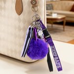 Personalized Multi-functional Star Softball Baseball Safety Keychain Set with Strap and Lamp Birthday Gift for Women