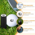 Sello personalizado para pelota de golf con inicial en monograma a color con caja de almacenamiento regalo de cumpleaños para golfistas