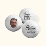 Balle de golf photo personnalisée Cadeau de retraite pour homme golfeur