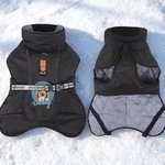 Personalisierte Hund Porträt Winter warmen winddichten Mantel mit Namen Outdoor-Reise Geburtstag Geschenk für Tierliebhaber Haustierbesitzer