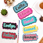 Personalised Retro Polka Dot Waterproof Magnetic Bookmark Clip with Name  Back to School Birthday Gift for Book Lovers Students
