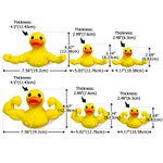 Personalized 3D Printed Funny Muscle Arm Duck with Name Desk Decor Birthday Gift for Friends Gym Rat