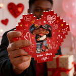 Personalized Heart Cartoon Black Character ABS Stand Building Brick Puzzles with Name Room Decor Anniversary Valentine's Day Gift for Black Couple