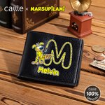 Portafoglio personalizzato in pelle PU pieghevole a coda lunga di Marsupilami con nome Uso quotidiano Anniversario Regalo di compleanno per l'uomo | Callie × Marsupilami®