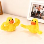 Personalized 3D Printed Funny Muscle Arm Duck with Name Desk Decor Birthday Gift for Friends Gym Rat
