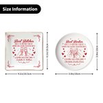 Henkilökohtainen Best Friends Heart Cheers Keraamiset korut Dish otsikko ja nimi Päivittäinen käyttö Syntymäpäivälahja sisaret ystävät