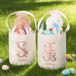 Panier de Pâques personnalisable avec initiales et nom Accessoires de chasse aux oeufs Cadeau de Pâques pour Garçons Filles