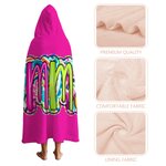 Personalisierte mehrfarbige Paisley Brief weiche Kapuzendecke mit Namen Home Decor Geburtstag Weihnachten Geschenk für Kinder Familie