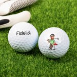 Personalized Funny Cartoon Avatar Golf Ball with Face Photo and Name Party Club Favor Souvenir Birthday Gift for Golf Enthusiasts Sport Lovers