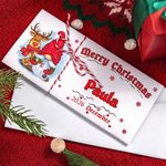 Cartera personalizada con diseño de reno Papá Noel y muñeco de nieve con sobre para dinero regalo de Navidad para niños y familia