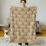 Personalised Multicolour Cute Paw Pet Photo Soft Throw Blanket with Name Home Decor Birthday Gift for Pet Owners Lovers