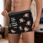 Personalized Face Photo Brief Boxer with Name Men's Underwear Valentine's Day Anniversary Birthday Gift for Husband Boyfriend