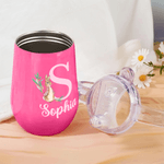 Personalisierte Osterhase 10 oz isoliert Sippy Cup mit Namen und Initialen Dual Handle Baby Dusche Geburtstag Ostern Tag Geschenk für Kleinkinder Kinder