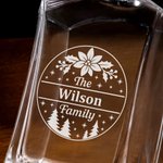 Personalized Reindeer Wreath Whiskey Decanter with Name Christmas Birthday Father's Day Gift for Bartender Dad Whiskey Lovers