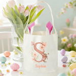 Panier de Pâques personnalisable avec initiales et nom Accessoires de chasse aux oeufs Cadeau de Pâques pour Garçons Filles