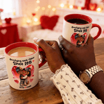 Personalised Black Couple Heart Ceramic Coffee Mug with Name Daily Use Valentine's Day Wedding Gift for Couple