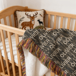 Personalized Hunting Camo Soft Throw Fringed Blanket with Name Home Decor Birthday Hunting Season Camping Gift for Boys Camping Lovers