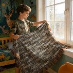Personalized Hunting Camo Soft Throw Fringed Blanket with Name Home Decor Birthday Hunting Season Camping Gift for Boys Camping Lovers
