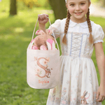 Panier de Pâques personnalisable avec initiales et nom Accessoires de chasse aux oeufs Cadeau de Pâques pour Garçons Filles