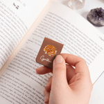 Personalised Crystal Birth Flower Reading Magnetic PU Leather Bookmark Clip Daily Use Library Bookish Birthday Gift for Book Lovers Family