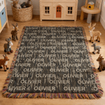 Personalized Hunting Camo Soft Throw Fringed Blanket with Name Home Decor Birthday Hunting Season Camping Gift for Boys Camping Lovers