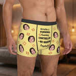 Personalized Face Photo Brief Boxer with Name Men's Underwear Valentine's Day Anniversary Birthday Gift for Husband Boyfriend