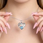 Personalized Infinity Sign Heart Birthstone Necklace Dainty Jewelry Valentine's Day Anniversary Gift for Mothers Women Wives Girlfriends