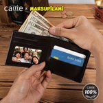 Portafoglio personalizzato in pelle PU pieghevole a coda lunga di Marsupilami con nome Uso quotidiano Anniversario Regalo di compleanno per l'uomo | Callie × Marsupilami®