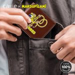 Portafoglio personalizzato in pelle PU pieghevole a coda lunga di Marsupilami con nome Uso quotidiano Anniversario Regalo di compleanno per l'uomo | Callie × Marsupilami®