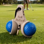 Personalized 3D Printed Text Funny Golf Ball Tee Holder with Clip and 2 Pcs Golf Balls Sports Birthday Gift for Golf Lovers