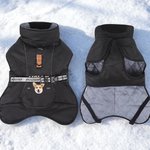 Personalized Funny Face Photo Adjustable Dog Coat Jacket with Name and Year Pet Supplies Winter Daily Use Pet Party Gift for Dog Owners Lovers