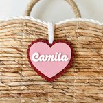 Personalisierte Multicolor Acryl Herzform Ornament mit Namen täglichen Gebrauch Valentinstag Geschenk für Paare verheiratet Partner